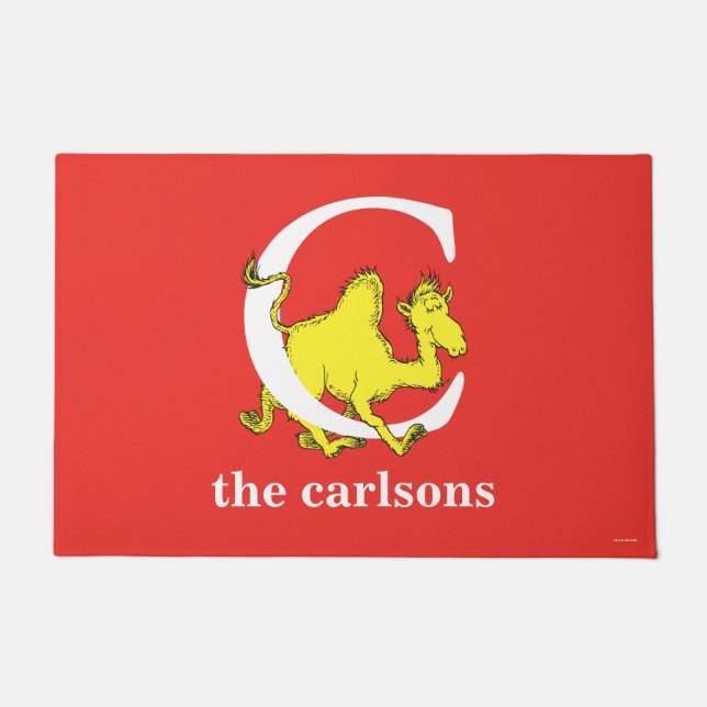 Paillasson Dr Seuss's ABC : Letter C - White | Add Your Name (Devant)
