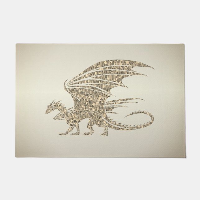 Paillasson Dragon de mosaïque Extraordinaire Golden (Devant)