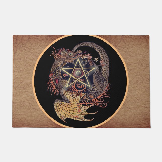 Paillasson Dragon de Pentacle Art nouveau (Devant)