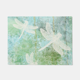 Paillasson Dragonflies Mouches Et Motif Floral