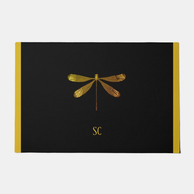 Paillasson Dragonfly avec texte personnalisé (Devant)