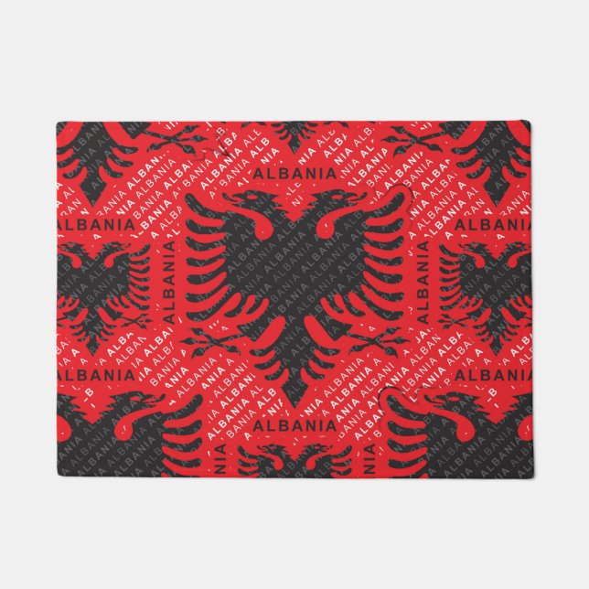 Paillasson Drapeau albanais motif 2 (Devant)