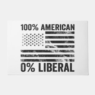 Paillasson Drapeau américain 100% américain 0% libéral républ
