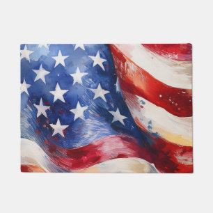 Paillasson Drapeau américain aquarelle