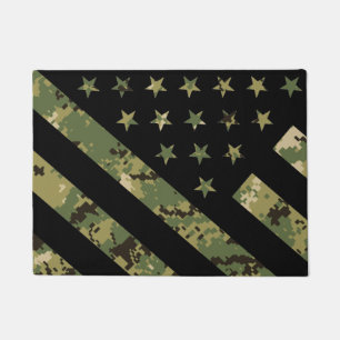 Paillasson Drapeau américain du Camouflage numérique milita