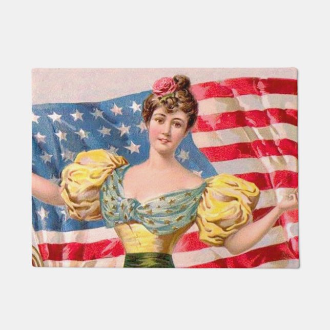 Paillasson Drapeau américain Lady Liberty Independence (Devant)