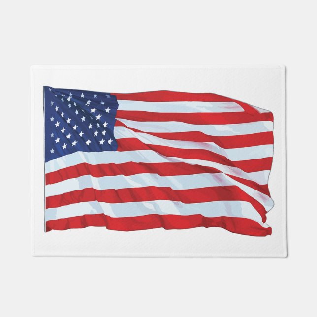 Paillasson Drapeau américain Patriotique Porte Mat (Devant)