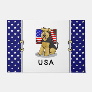 Paillasson Drapeau américain Welsh Terrier Dog - mignon