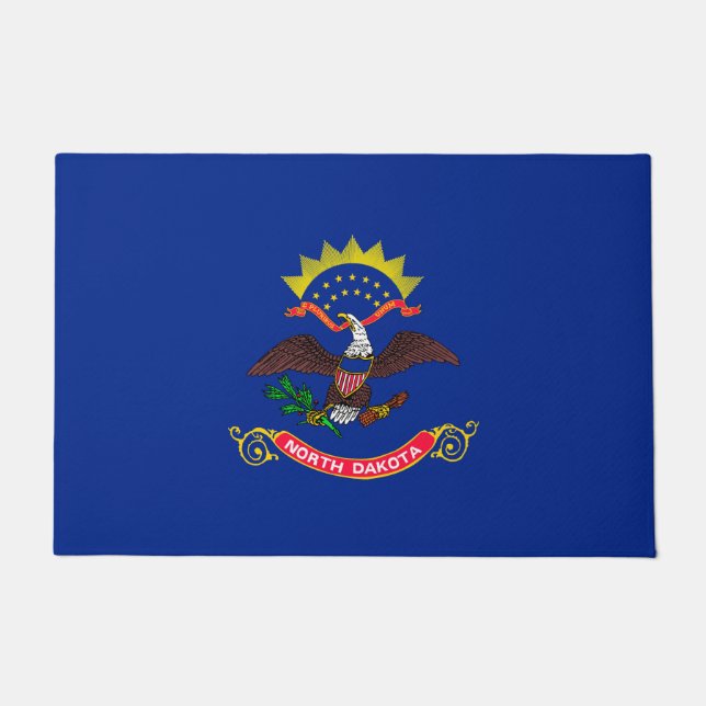 Paillasson Drapeau de l'État du Dakota du Nord (Devant)