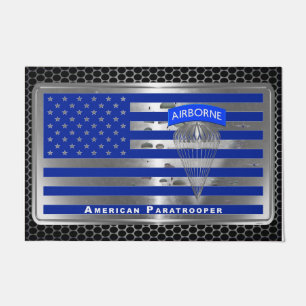 Paillasson Drapeau de parachutiste américain spécialement con