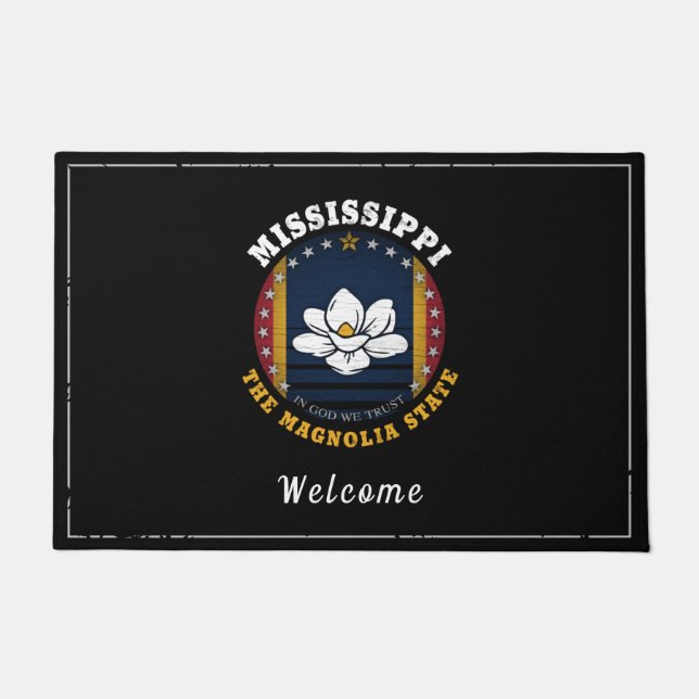 PAILLASSON DRAPEAU D'ÉTAT DE MISSISSIPPI MAGNOLIA (Devant)