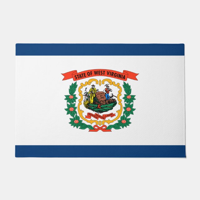 Paillasson Drapeau d'État de Virginie-Occidentale (Devant)
