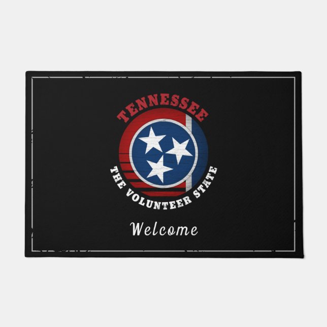 PAILLASSON DRAPEAU D'ÉTAT DE VOLONTAIRE TENNESSEE (Devant)