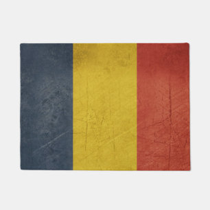 Paillasson Drapeau grunge d'État souverain de la Roumanie