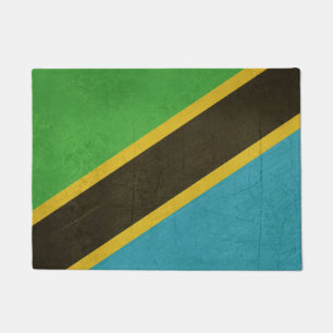 Paillasson Drapeau grunge d'État souverain de la Tanzanie