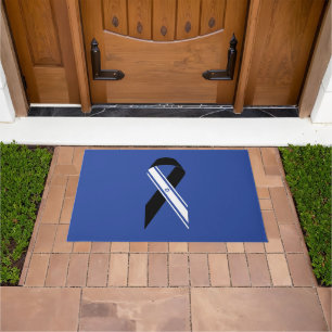 Paillasson Drapeau Israël noir ruban bleu