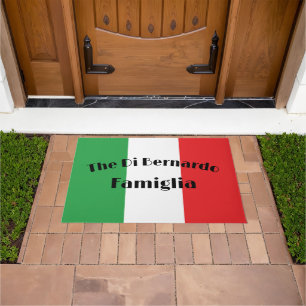 Paillasson Drapeau Italie Bella Italia Famille Bienvenue Mat
