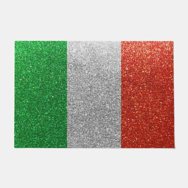 Paillasson Drapeau italien Parties scintillant Italie Voyage  (Devant)