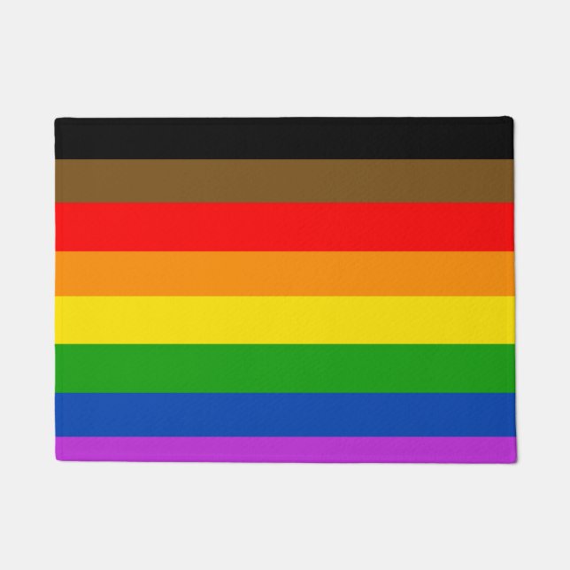 Paillasson Drapeau LGBT Pride inclusif (Devant)