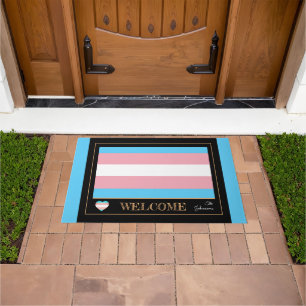 Paillasson Drapeau transgenre & Fierté maison communautaire