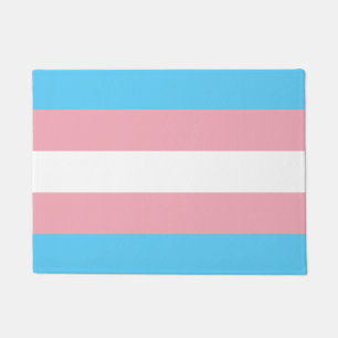 Paillasson Drapeau transgenre & Fierté maison communautaire m