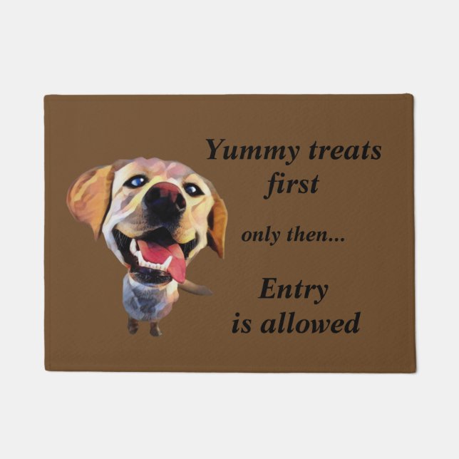 Paillasson Drôle Cartoon Labrador Retriever Doormat (Devant)