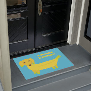Paillasson Drôle Cette maison est Bananas Chien