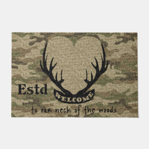 Paillasson Drôle Deer Couple Mat, Mariage Hunter Mat Décor