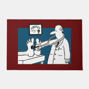 Paillasson Drôle Docteur avec son stéthoscope