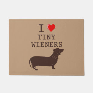 Paillasson Drôle, j'adore le petit chien teckel wiener
