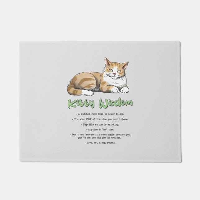 Paillasson Drôle Kitty sagesse (Devant)