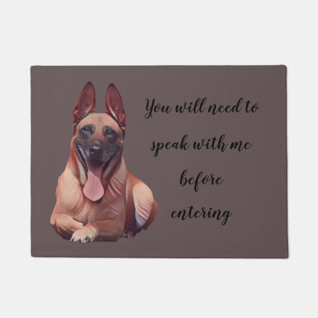 Paillasson Drôle Malinois Belge Dog (Devant)