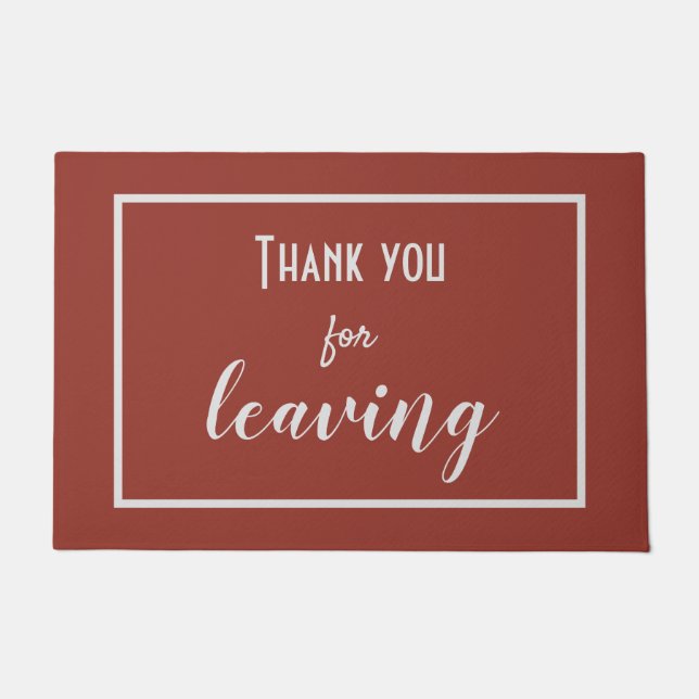 Paillasson Drôle "Merci de départ" Introvert Antisocial (Devant)