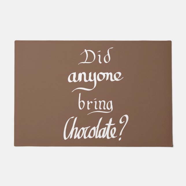 Paillasson Drôle Typographie manuscrite Chocolat Citation Bro (Devant)