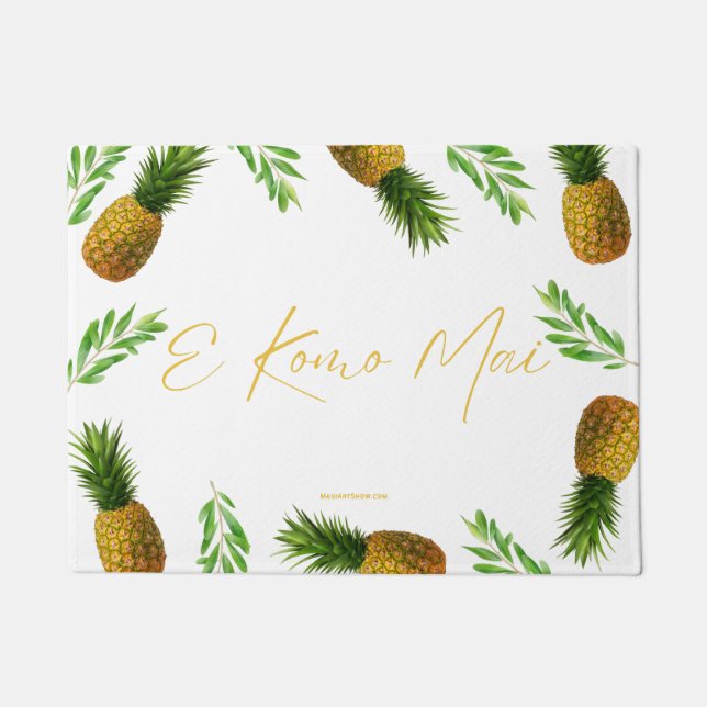 PAILLASSON E KOMO MAI - ACCUEIL HAWAIIEN - PORTE DOORMAT MAT (Devant)