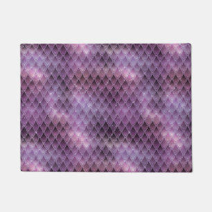 Paillasson Écaille de dragon ombrée violette scintillante et