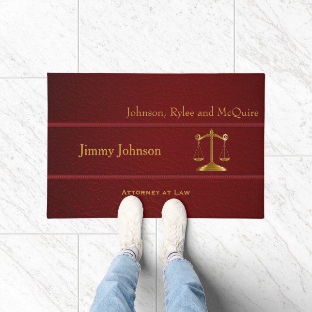 Paillasson Échelle en cuir rouge de la justice | Avocat (Intérieur)