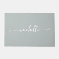 Écriture de nom en monogramme vert sauge moderne