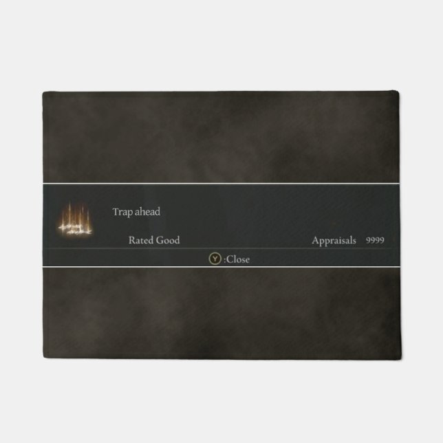 Paillasson Elden Ring doormat, "Trap ahead" rated (Devant)