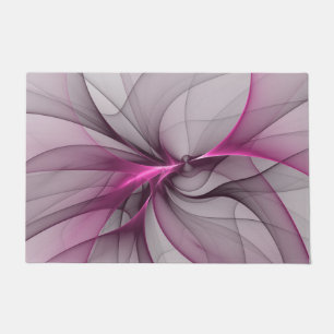 Paillasson Élégant Chaos Moderne Art Fractal Abstrait Rose