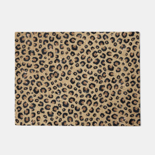 Paillasson Elegant Gold Glitter Black Leopard