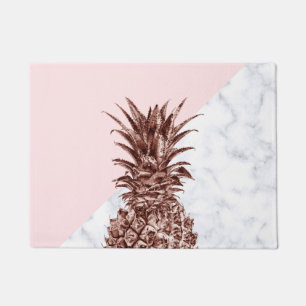 Paillasson Elégant joli rose d'ananas en marbre blanc