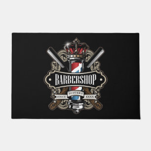 Paillasson Élégant logo Barbershop Personnaliser 24" x 36"