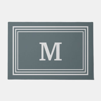 Paillasson Élégant mat Monogramme Gris
