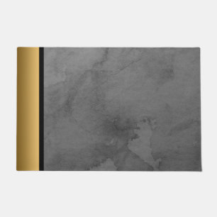Paillasson Élégant moderne chic gris et or marbre Motif