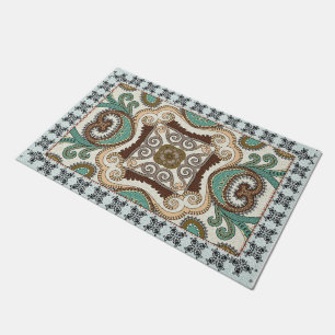 Paillasson Élégant Motif de formes de mosaïque géométrique