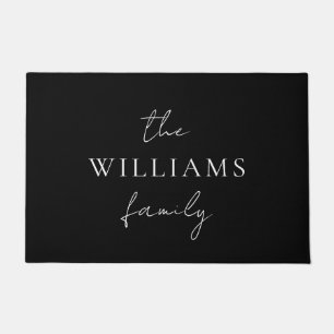 Paillasson Élégant script personnalisé famille de calligraphi