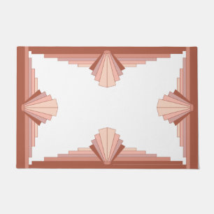 Paillasson Éléments Art déco dans une palette d'or rose