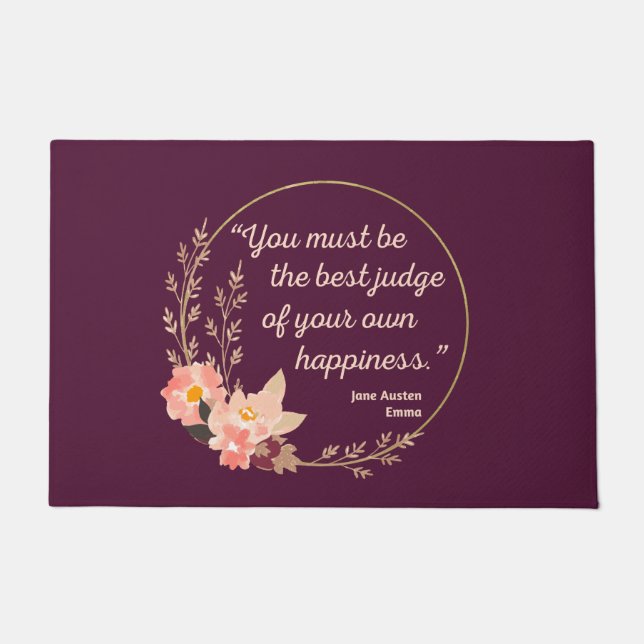 Paillasson Emma De Jane Austen Citation I - Style Cute (Devant)