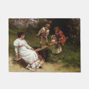 Paillasson Enfants sur une balançoire (par Frederick Morgan)
